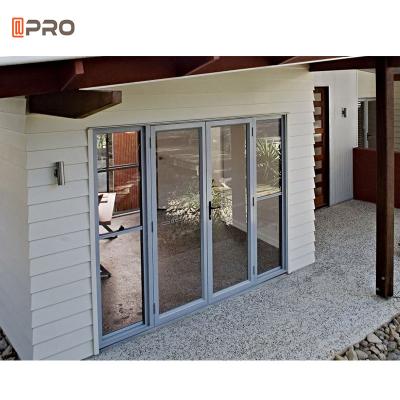 China APRO Sound Insulation Commercial Casement Swing Door Aluminum Glass Hinges Patio Swing Door for sale