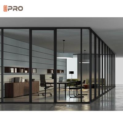 China Contemporary Sliding Folding Glass Wooden Movable Office Partition Wall Price for sale