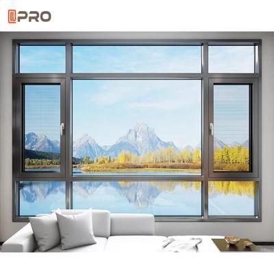 China Guangdong Factory Aluminum Glass Windows Huge Commerical Swing And Turn Aluminum Window for sale