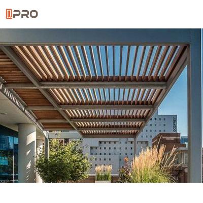 China Heavy Duty Hotel Pool Frames Steel Pergola in Battuto 6X6 Ferro Climatic Pergola for sale