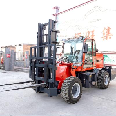 China Material de manejo 5000 kg todo terreno carretilla elevadora con parada de emergencia en venta