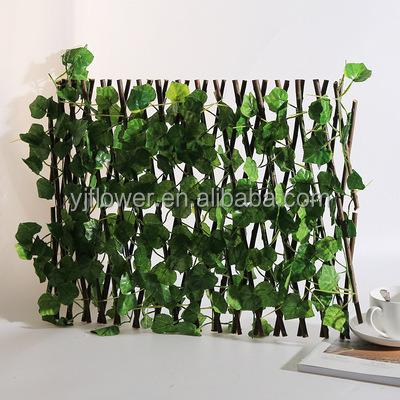 China ECO FRIENDLY YJ 180cm artificial fence plant wall decoration flower row balcony block silk flower project enclosure garden fence for sale