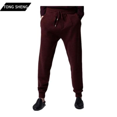 China Tong Sheng Autumn Winter Anti-Pilling 100% Cashmere Pants Jogging Drawstring Knit Women Merino Wool Cashmere Casual Pants for sale