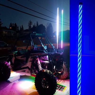 China Flexible Tube 4 Color Pi RGB Color Remote Control Flag Pole Light Up ATV Flag For Utv/ATV/Rzr Vehicle Off Road Buggy for sale