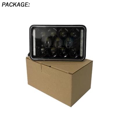 China DRL And 4X6 Inch 85W White LED Head Light Hi/Low Beam Square LED Rotating Headlight For Truck for sale