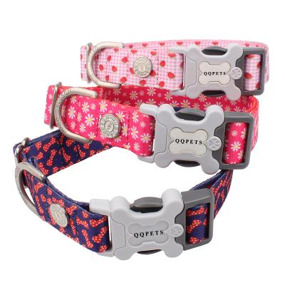 China Polyester Sublimation Buckle Personalized Unique Personalized Dog Collar Wholesale Free Sample for sale