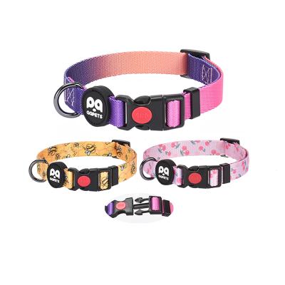 China Sustainable Private Label Pet Products Dog Puppy Collar Collar Printing Pattern Custom for sale