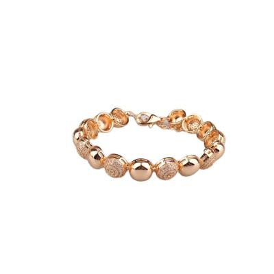 China CLASSIC Hot Sale Fashion Jewelry 18k Gold Plated Round Beads Bracelet For Women for sale