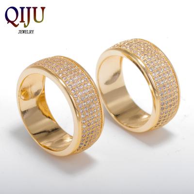 China MEN&'S CLASSIC Fashion Jewelry Cubic Zirconia Gold Plating Copper Ring For Women Lucky Gift for sale