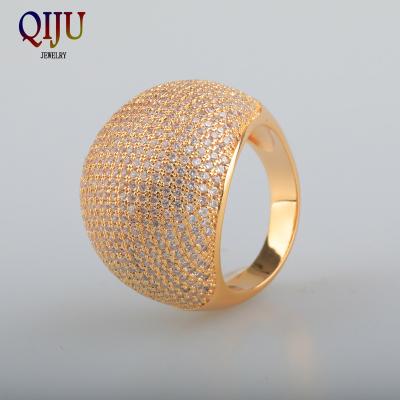 China Classic Fashion CLASSIC S RING Copper Zirconium Gold Plating AROUND BALL FEMALE MEN&'S Ring for Women Lucky Gift for sale