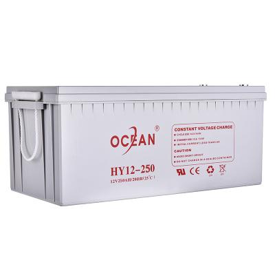 China Home Appliances Deep Cycle Solar Battery 12v 250ah AGM / GEL Battery For Super Long Life for sale