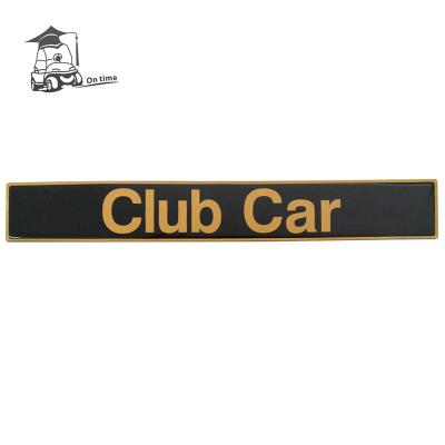 China Modern Name Plate Emblem Black/Gold For Club Car DS & Previous Golf Cart-OEM#1025026-01 102502601 1014198 for sale