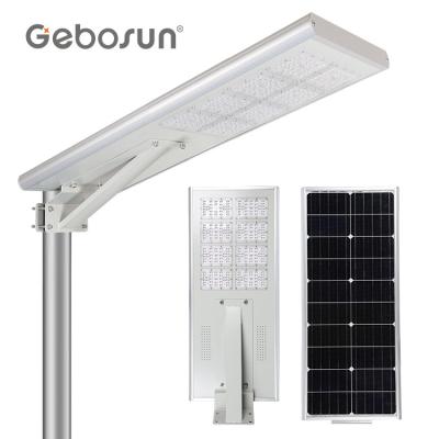 China Garden GEBOSUN ip65 new height waterproof lumen design 60 watt led solar street light integrated solar street lights 150 watt 200w 300w for sale