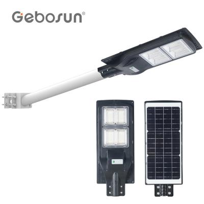 China ROAD GEBOSUN Ip65 ABS All One Energi Saving Lights 150 Watt 100watt Panel And Integrated 60w Commercial Solar Led Street Light for sale