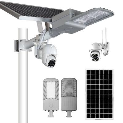 China 2021 ROAD Gebosun outdoor light cctv led 30w to replace 300w each one solar street lights with camera for sale