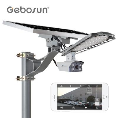 China ROAD GEBOSUN 60watt customized remote control monitoring cctv solar garden light led garden light for sale