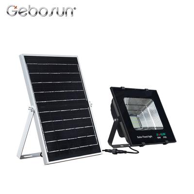 China Garden Gebosun reasonable price smd warnning instant 50w solar flood light waterproof with remote 400w 500w 600w mppt solar flood light for sale