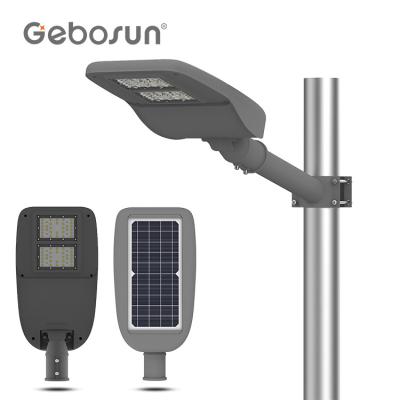 China With mono solar panel in high work efficiency > 21% GEBOSUN integrated IP65 15watt outdoor modular all in one garden led solar street light for sale