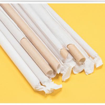 China Biodegradable spot disposable degradable pla straw led beverage lemon tea bean milk fine straw wholesale independent packaging for sale