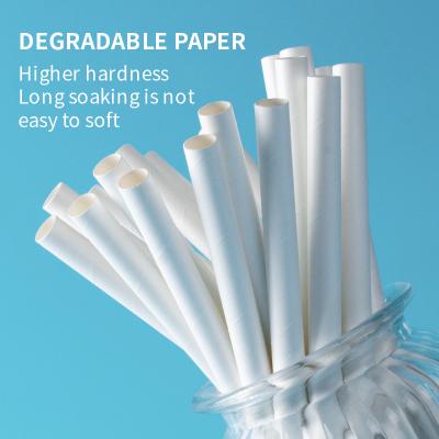 China Environmentally Friendly Slim Wrapped Individually Degradable PLA Straw Coffee Cola Drink Straw Soybean Milk Disposable Milk Tea Straw for sale