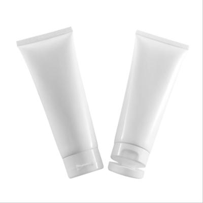 China Customized Travel 100g Hand Shake Cream Plastic White Squeeze Sub Bottle Cosmetic Empty Tube Tube for sale