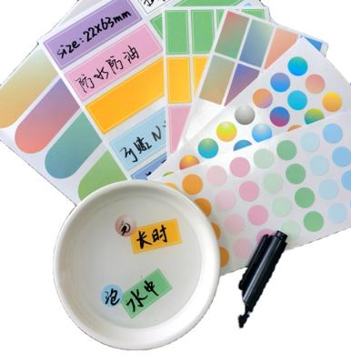 China Color label paper anti-counterfeit writing can be pasted logo laser coated paper cute label small size date paper red yellow blue for sale