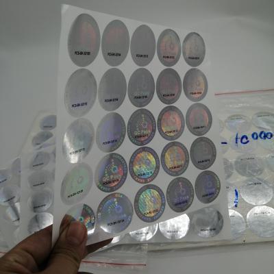 China Waterproof mass production of holographic stickers silver stickers that support customized logo3D effects for sale