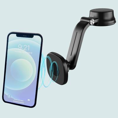 China Car Phone Dashboard Sucker Bracket Flexible Cell Phone Mount Strong Magnet Holder for iphone12 for sale