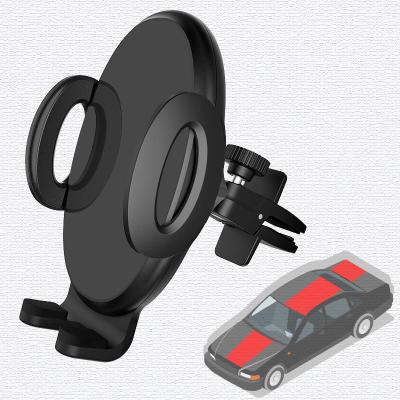 China Universal Adjustable Anti-Slip Oval Mirror Cell Phone Mount Air Vent Car Phone Holder for sale