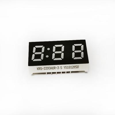 China 3 color rojo del segmento común del ánodo 7 de la pantalla LED del reloj del dígito 0.39inch en venta