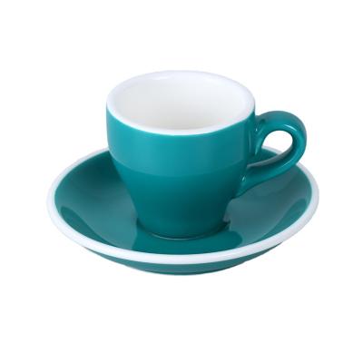 China 2022 Colors Tea Cups Tea Cups Viable Tray With Spoon Ceramic Customized Chinese Hot Saucer Cup And Saucer In China Ceramic for sale