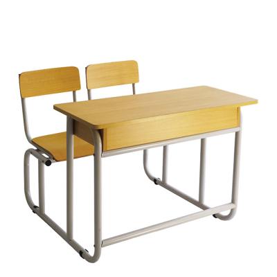 China Modern Hot Sale Style Combo Desk School Sets Study Table Student Classroom Double Desk for sale