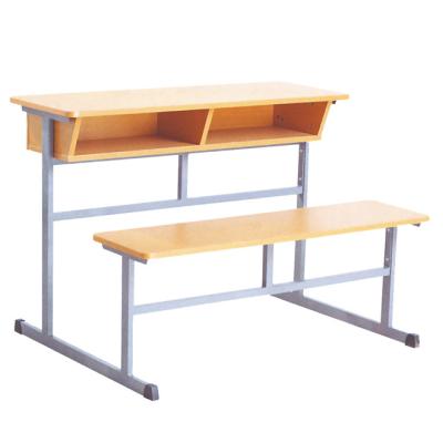 China Modern Hot Sale Wooden Study Desk School Sets Double Student Classroom Table for sale