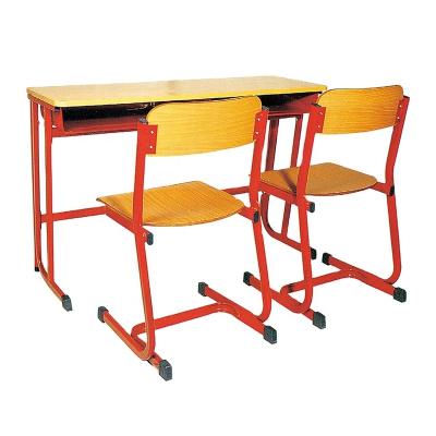 China Modern red color study table chair school chair classroom furniture student desk chair for kids for sale