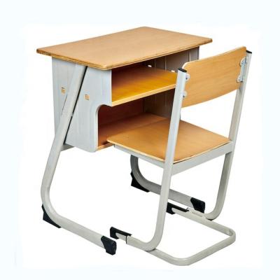 China Antirust Durable Plywood Student Study Desk And Chair Set School for sale