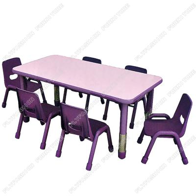 China Antirust kindergarten furniture kids writing study dining children table and chair set kindergarten furniture for sale