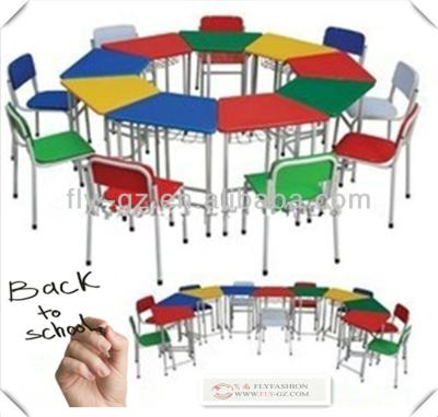 China Modern Used Kindergarten Student Desk And Chair Nursery Desk Furniture for sale