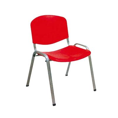 China Red Color Stackable Chairs Plastic Chairs Traditional Waiting Plastic Chair For Office for sale