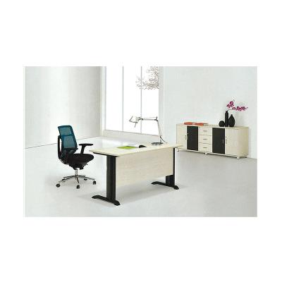 China Durable wooden work table desk with metal desk table stand for sale