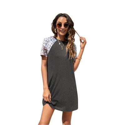 China RD1702114 Anti-Static Casual Loose Dress Crew Neck Short Sleeve Dress for sale