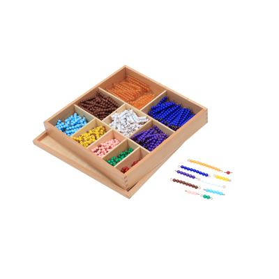 China Beech Wooden Bead Game Montessori Math Toys Preschool Educational Math Materials Beads Decanomial for sale