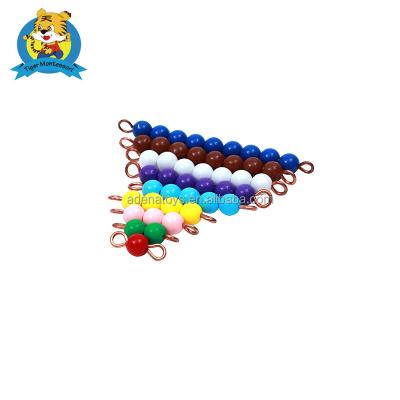 China Wooden Montessori MaterialsTray Wooden Educational Toys Mathematics for Colorful Bead Stairs for Wholesale for sale