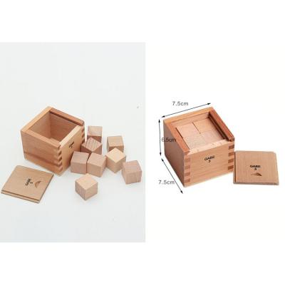 China Wood Pre Educate froebel GABE5B professional toys wooden third block educational froebel gifts series for sale