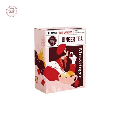 China Instant Tea Powder Chinese factory direct sell red date ginger tea high quality instant ginger tea with red date for fighting cold for sale