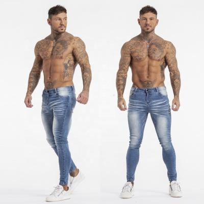 China Blue tight urban denim men's new fashion men's breathable stretch mustache fit pants super skinny jeans for sale