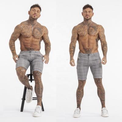 China Hot Sale Breathable Breathable New Styles Comfortable Stretch Check Gray Black Plaid Chinos Skinny Summer Abbreviation Men for sale