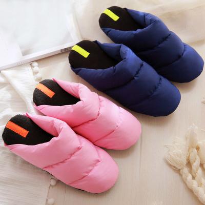 China Fashion Trend Multi Color Indoor Slippers Winter Keep Warm Unisex Bottom Flip Flops Slippers Chausson Hiver Waterproof Fabric Soft Comfortable for sale