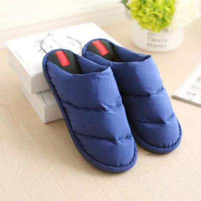 China Wholesale Winter Home Slippers Lightweight Down Soft Washing Machine Slippers Warmth Fabric Waterproof Bedroom Shoes Unisex Cleaning for sale