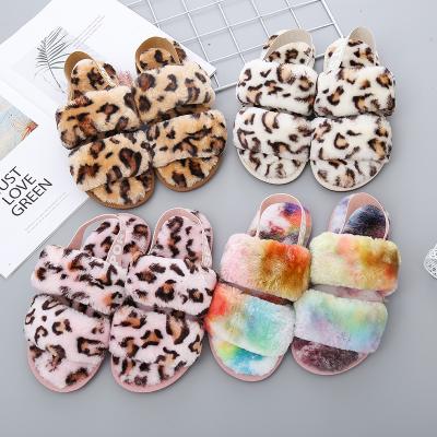 China Wholesale fashion trend multiple styles fur fluffy sandals ladies house winter indoor slipper slides fashion colorful fur slippers for women for sale