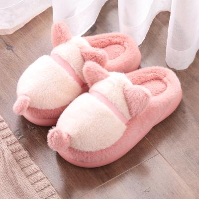 China Factory Wholesale New Arrival Anti-Smell Winter Non-slip Fluffy Furry Slippers Sheepskin Faux Fur Winter Women's Ladies Home Slippers for sale